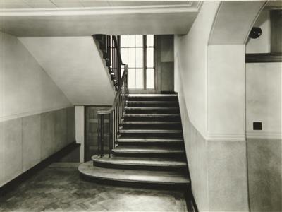 cc02142 W Block 1950 stairway.jpg; cc02142; Staircase,W Block; Photograph